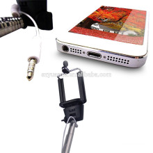 2015 New handheld wired extendable cable take pole monopod selfie stick